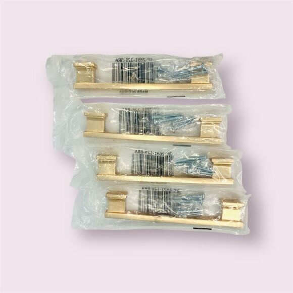 Sapphire Hexa Series 5 in. (128 mm) Center-to-Center Modern Gold Cabinet Handle/ - Picture 2 of 4